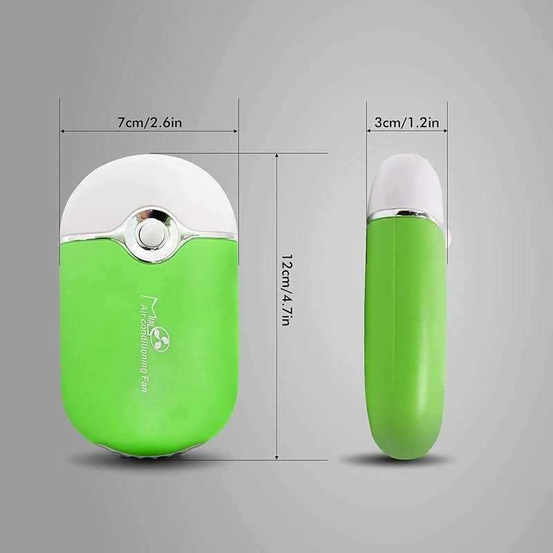 GreenLife Usb Rechargeable Portable Mini Fan Cooling Fan Bladeless Handheld Eyelash dryer Mini Handheld Fan Air Conditioning Blower for Eyelash - Image 3