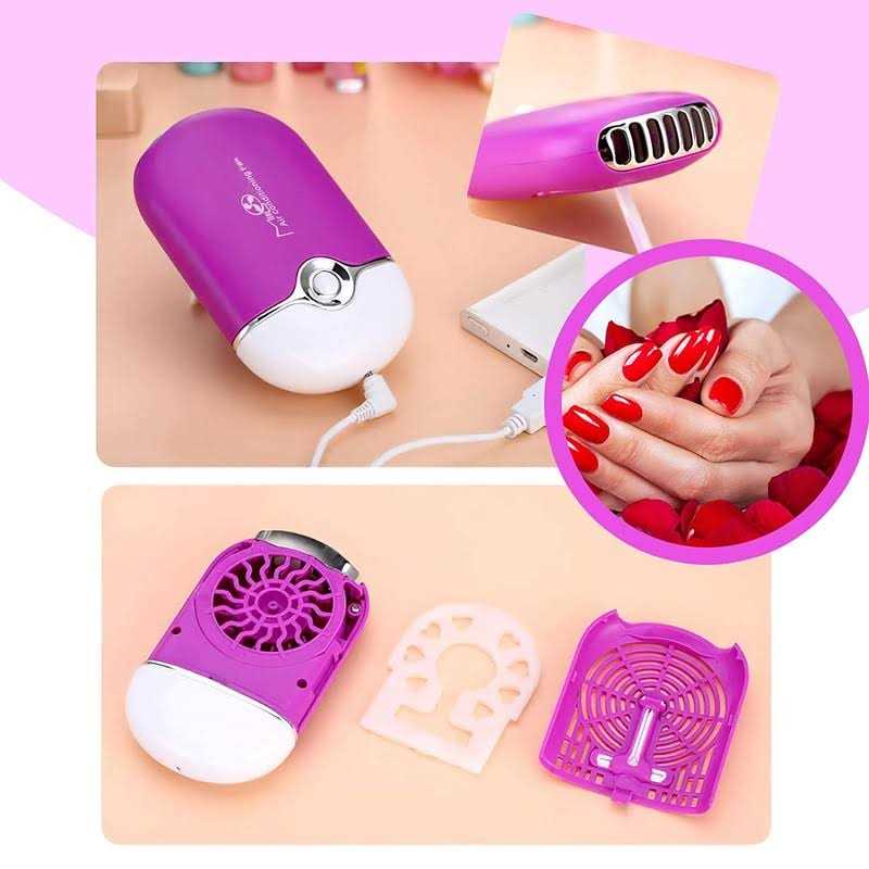 GreenLife Usb Rechargeable Portable Mini Fan Cooling Fan Bladeless Handheld Eyelash dryer Mini Handheld Fan Air Conditioning Blower for Eyelash - Image 5