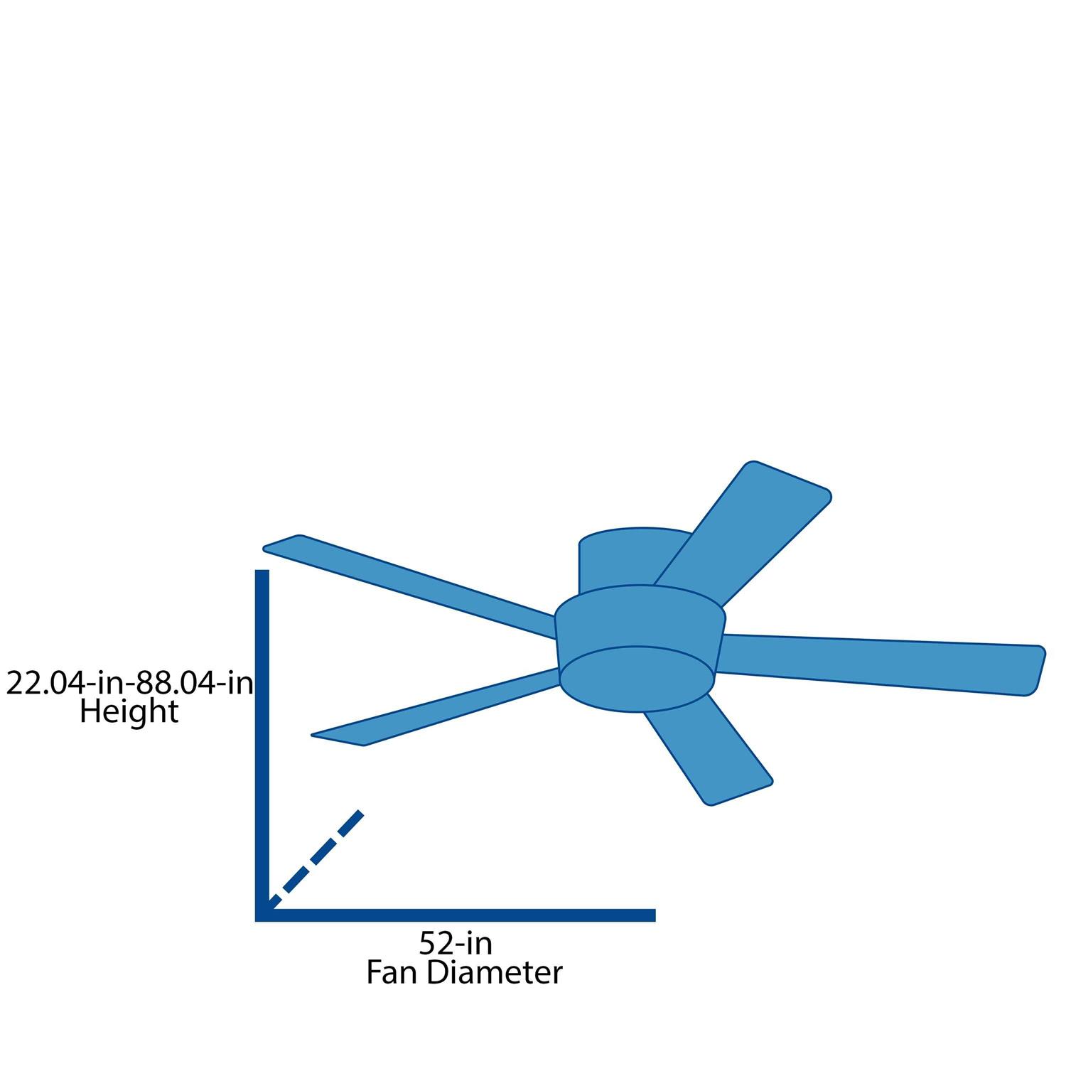 Fanimation Studio Collection Victoria Harbor 52 CH with BL/WA Blades and LED LP8242SBLCH - Image 4