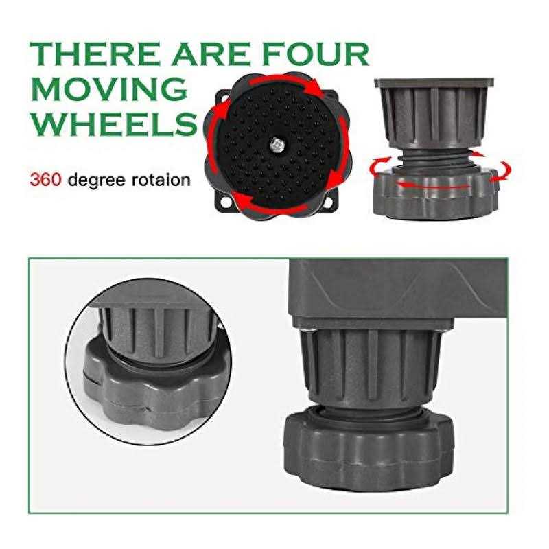 ismartmoon I'SMARTMOON Universal Mobile Base Fridge Stand with 4 Strong Feet Multi-Functional Adjustable Base for Adjustable Dryer - Image 4