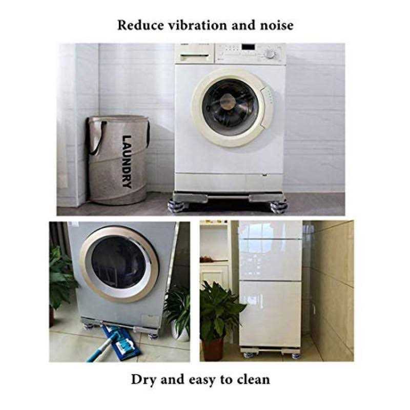 ismartmoon I'SMARTMOON Universal Mobile Base Fridge Stand with 4 Strong Feet Multi-Functional Adjustable Base for Adjustable Dryer - Image 5