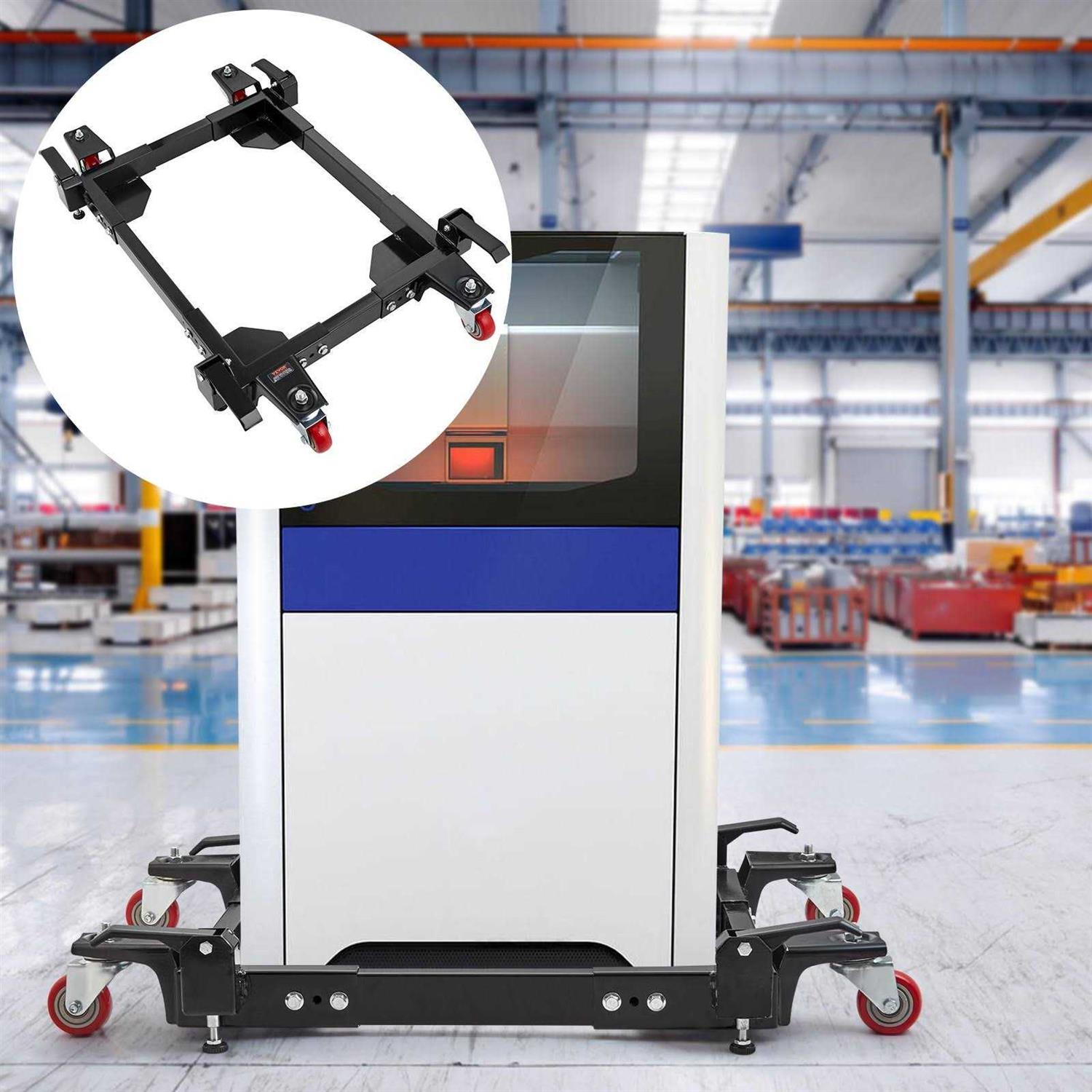 VEVOR Mobile Base 1500 lbs Capacity Adjustable from 20.7 x 23.7 to 28 x 33.5 Heavy Duty Universal Mobile Base Stand with 4 Swivel Wheels - Image 4