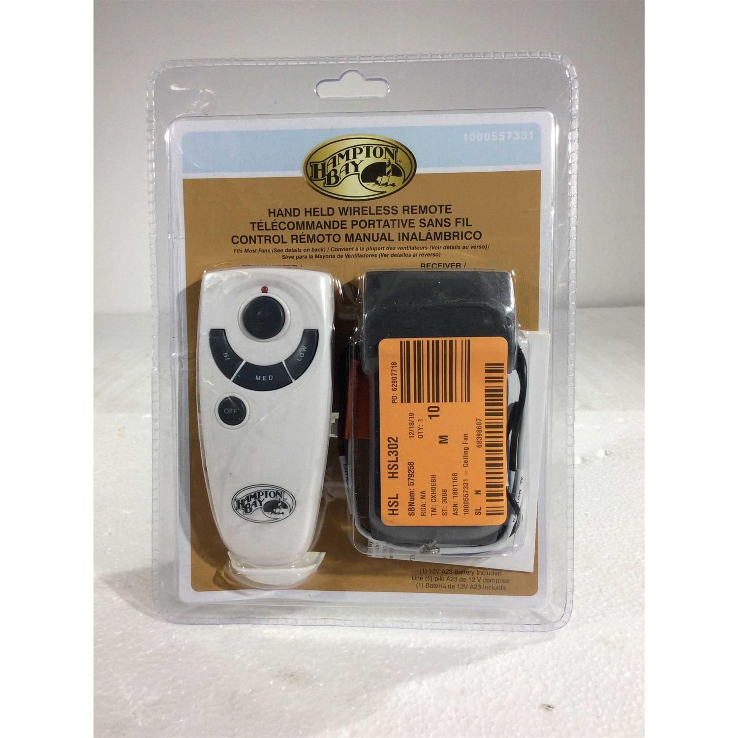 Hampton Bay 70830 Ceiling Fan Remote Control - Image 3