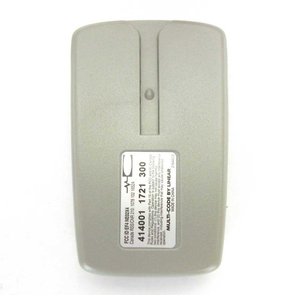 Linear MCS 414001 4-Channel Visor Transmitter - Image 3