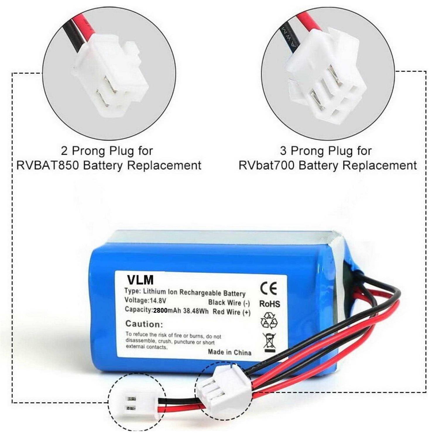 Replacement Battery Pack for Shark Ion Robot Rvbat850 Rvbat700 Battery 14.8v 2800mAh 45.8Wh - Image 5