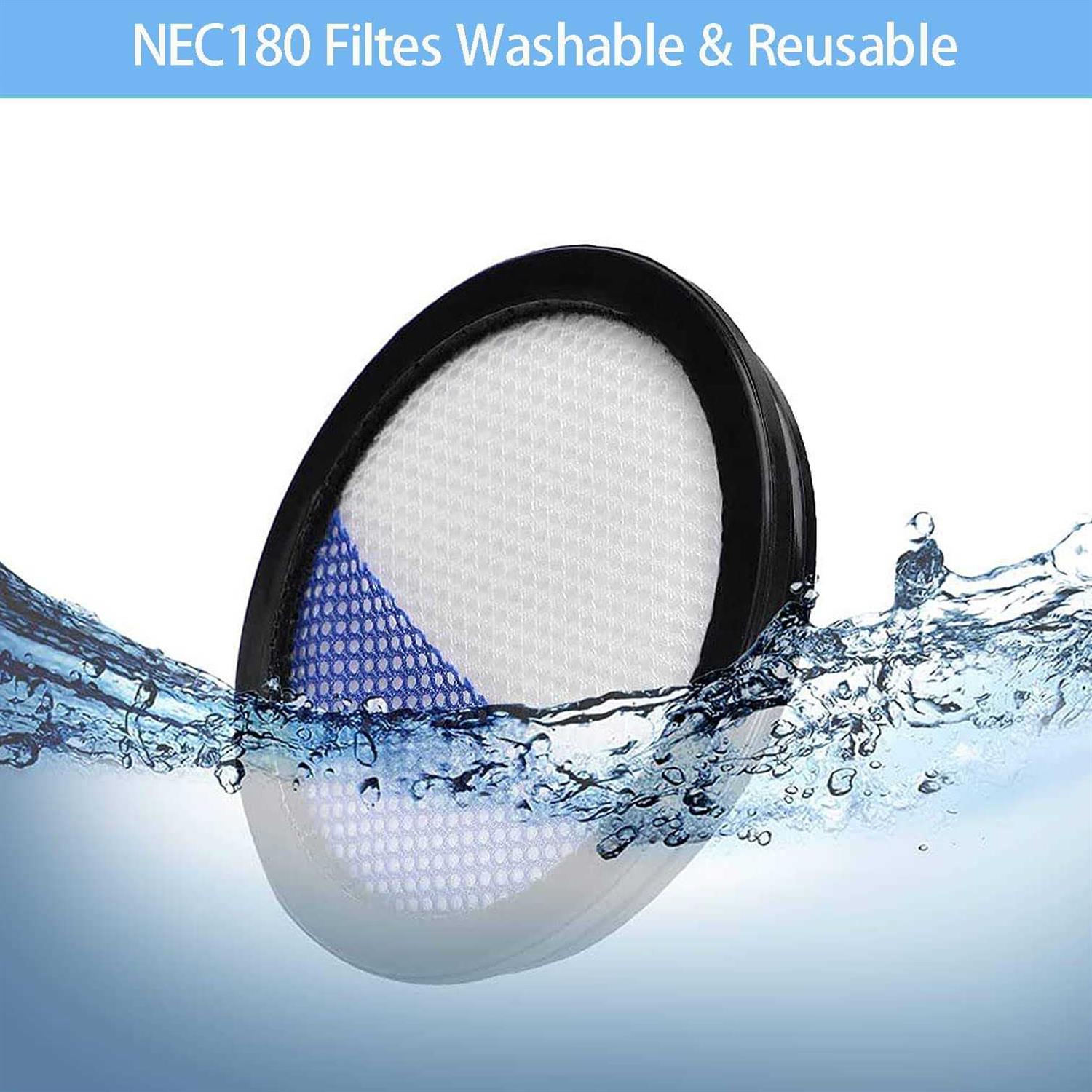 Nec180 Nec185 Nec186 Nec190 Filters Kaulolado 4 Pack Washable Replace - Image 4