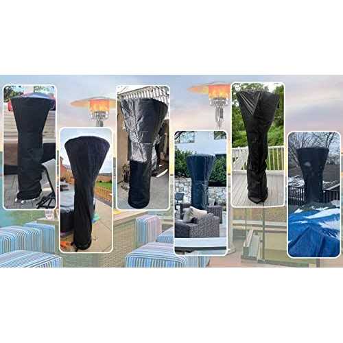 Siruiton Patio Heater Covers with Zipper and Air Vent,Waterproof,Dustproof,Wind-Resistant,UV-Resistant,snow-Resistant - Image 5