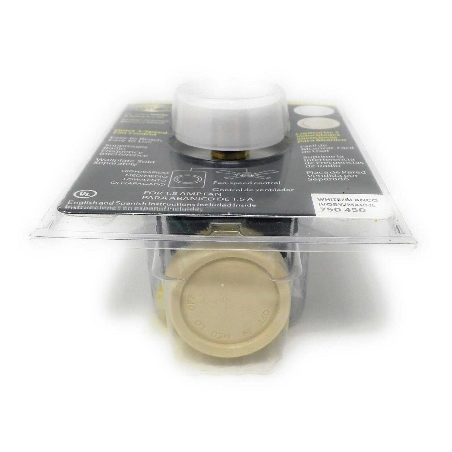 Lutron Rotary Action Fan Control Quiet 3 Speed 750450 - Image 5