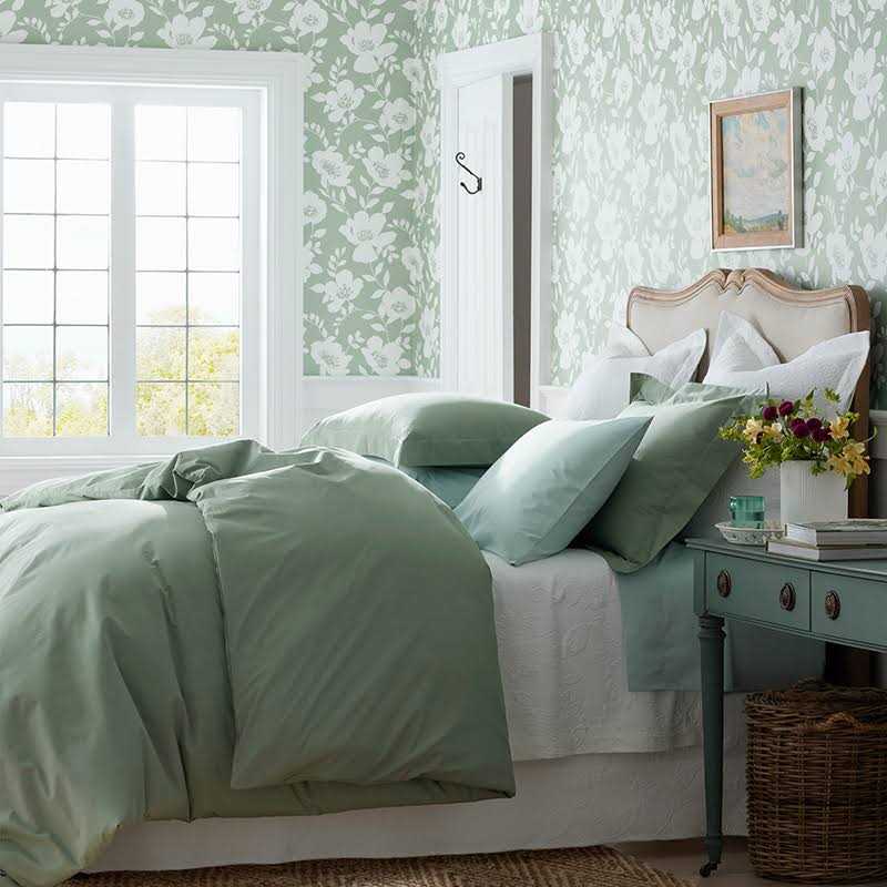 The Company Store Company Cotton Solid 300-Thread Count Cotton Percale Sheet Set - Image 3