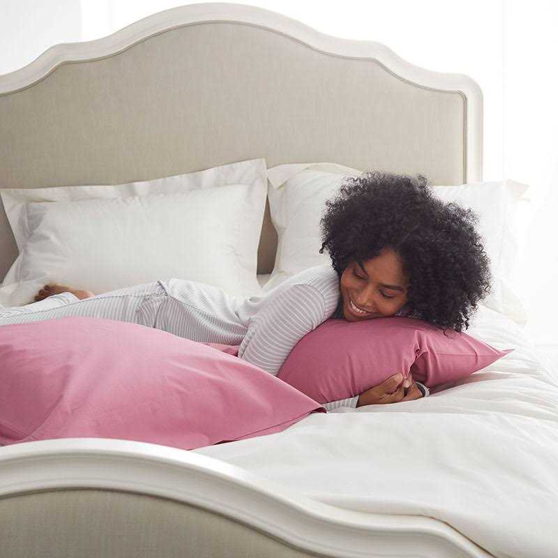 The Company Store Company Cotton Solid 300-Thread Count Cotton Percale Sheet Set - Image 4