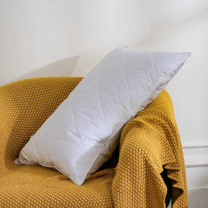 Three Geese Set of 2 White Goose Feather Bed Pillows - Image 4