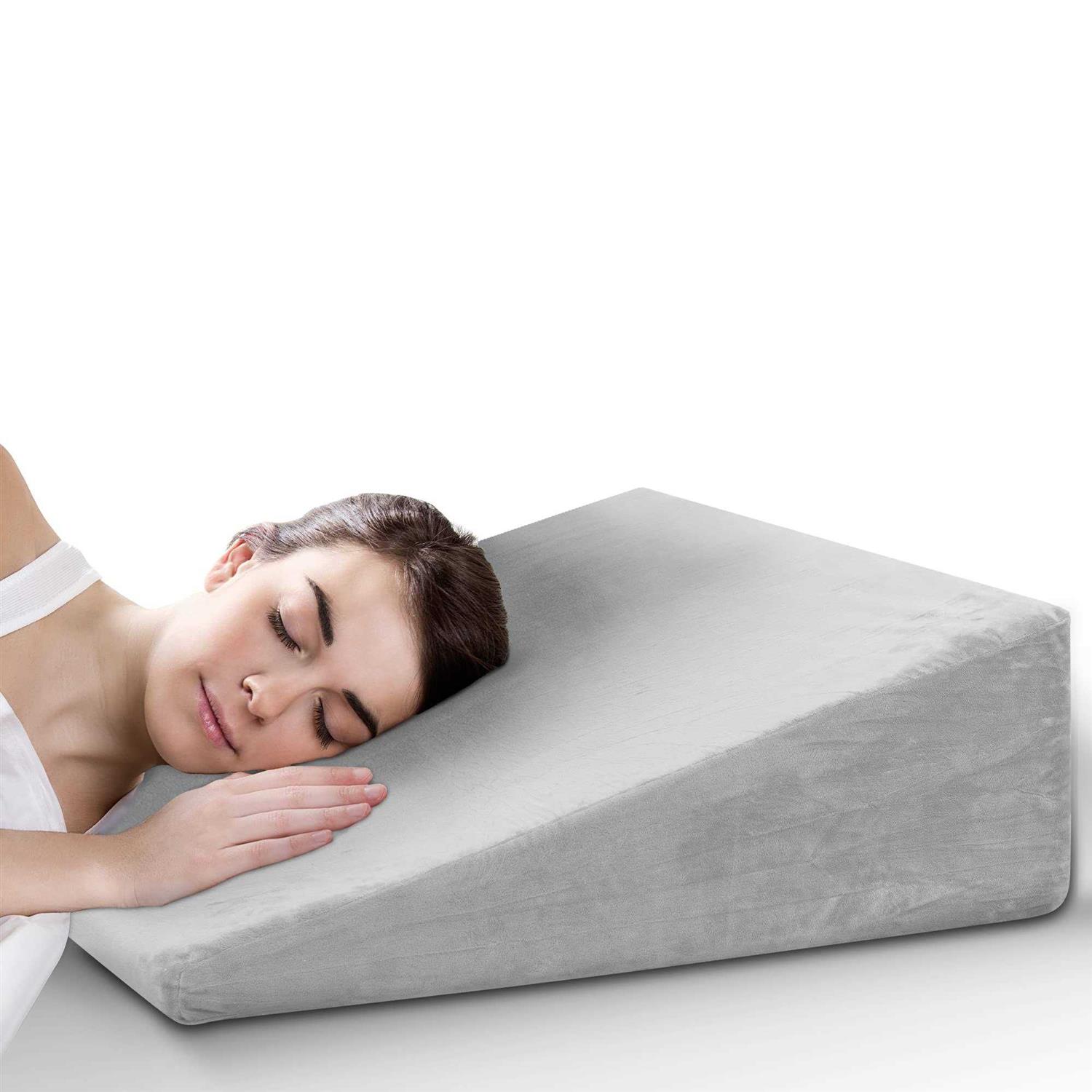 howhom Wedge Pillow with Memory Foam Top for Sleeping,Reading and Rest Elevated Support Triangle Bed Pillow for Legs and Back Support - Image 3