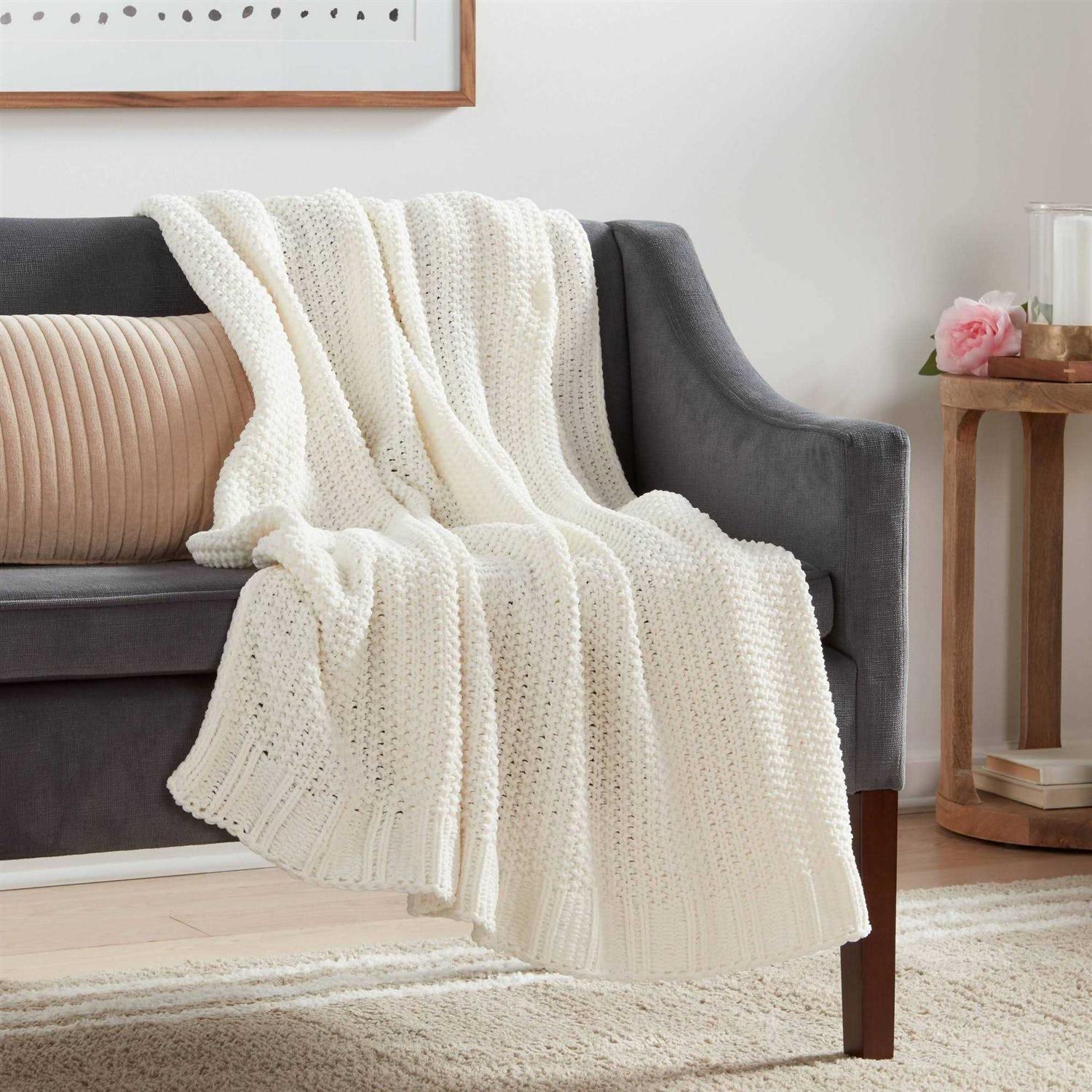 Threshold Solid Chenille Knit Throw Blanket - Image 5