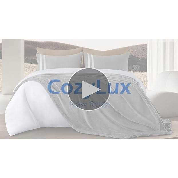 Cozylux Fleece Blanket Black 300GSM Lightweight Plush Fuzzy Cozy Soft Blankets And Sofa - Image 4