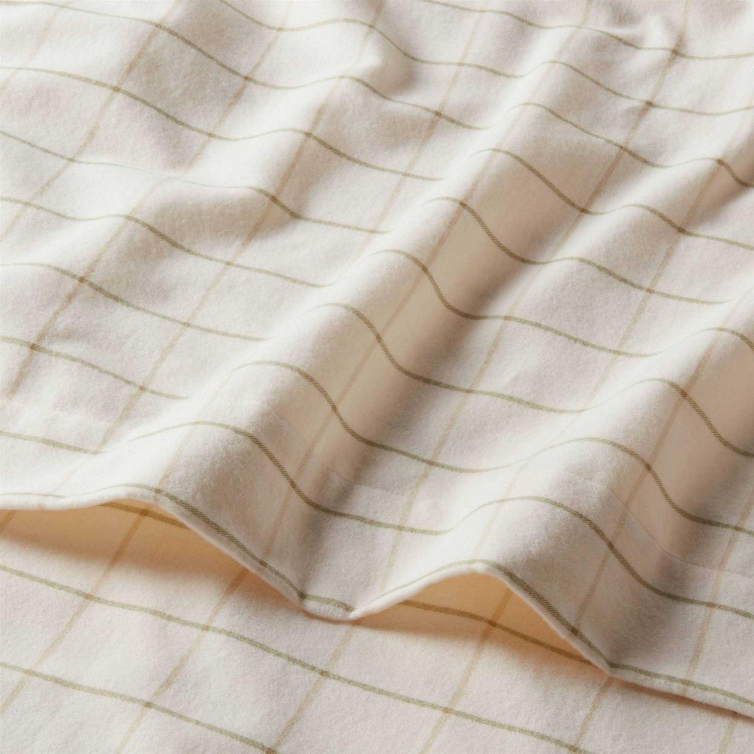 Threshold Flannel Sheet Set Ivory Windowpane - Image 3