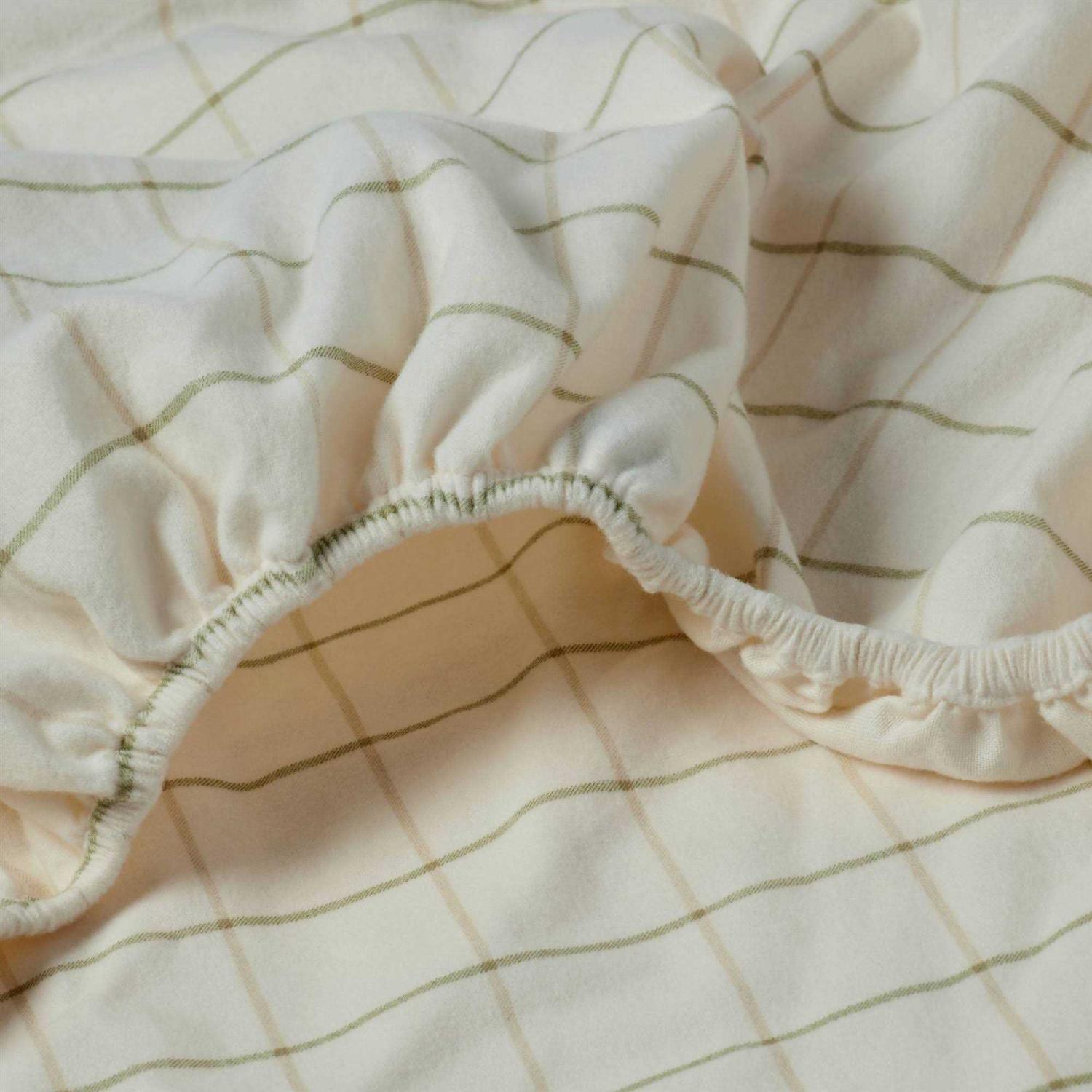 Threshold Flannel Sheet Set Ivory Windowpane - Image 4