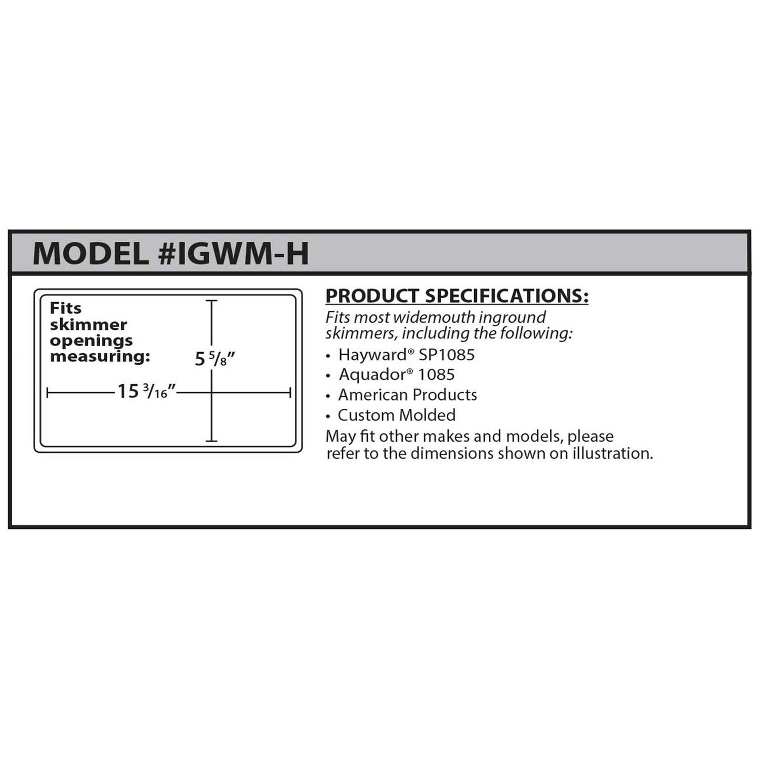 Simpooltec Widemouth Skimmer Plug IGWM-H - Image 5