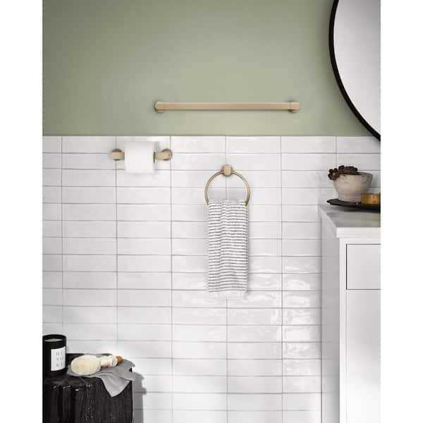 MOEN Genta 3-Piece Bath Hardware Set with 24 in. Towel Bar, Paper Holder and Towel Ring - Image 4