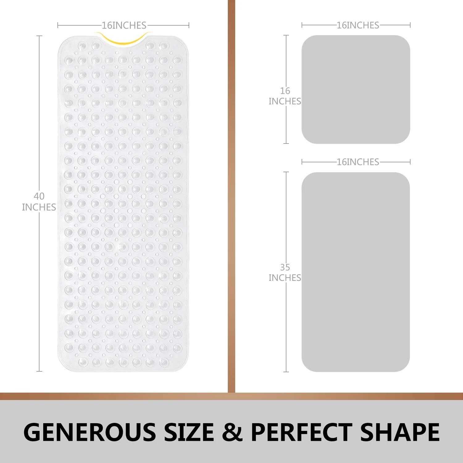 Sheepping Baby Bath Mat Non Slip Extra Long Bathtub Mat for Kids 40 X 16 Inch - Image 5