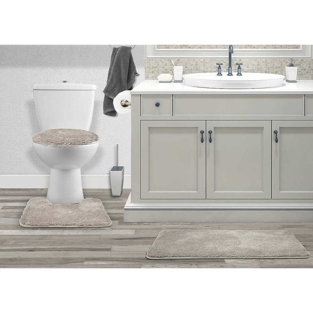 Queen Mary 3 Piece Bathroom Rug Set Luxury Soft Plush Bath Mat - Image 5