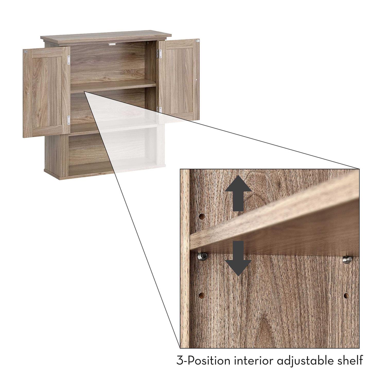 RiverRidge Home Hayward Two Door Wall Cabinet - Image 4