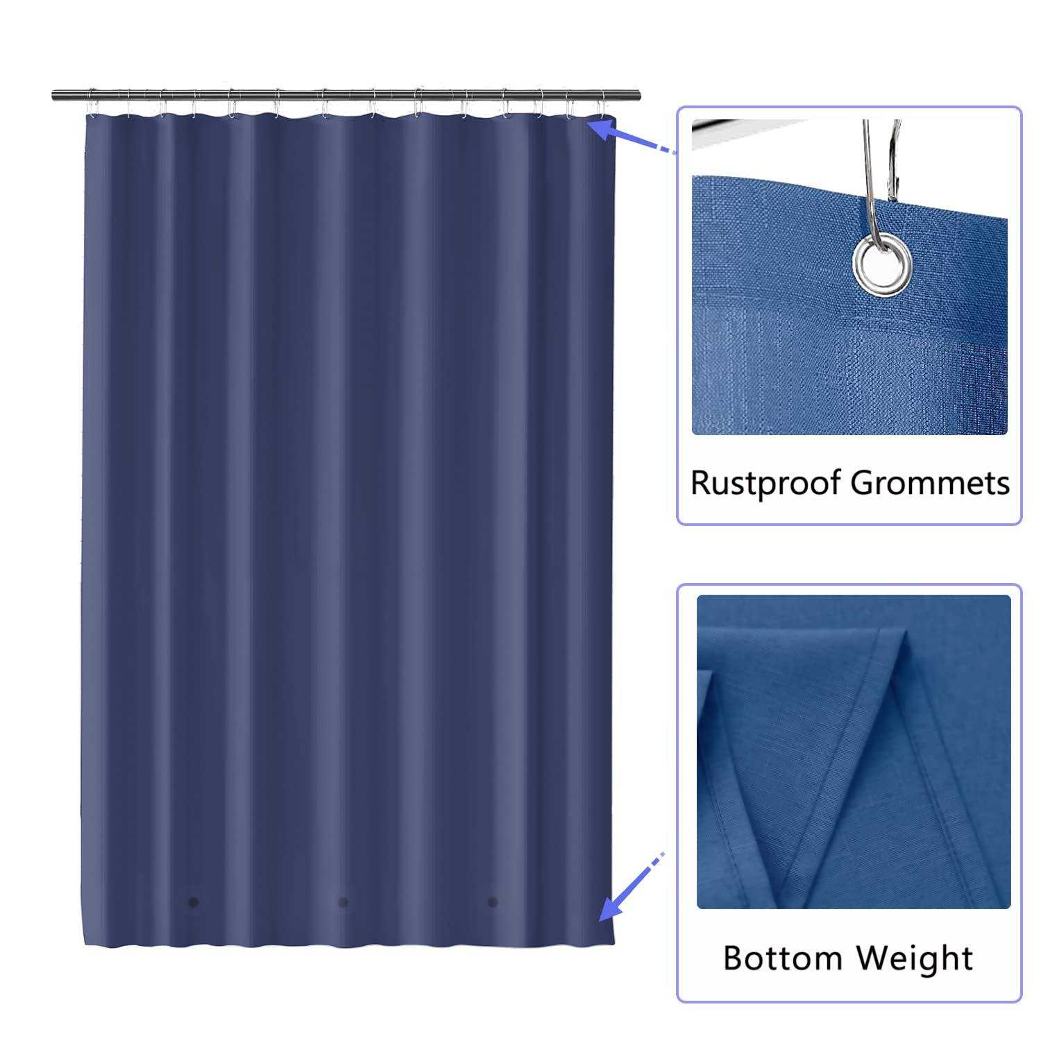 Llscl Fabric Shower Curtain Liner with Magnets - Image 2