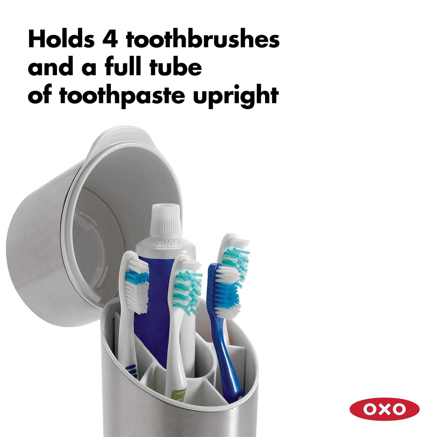 Oxo Good Grips Stainless Steel Toothbrush Organizer 975 Inch - Image 4