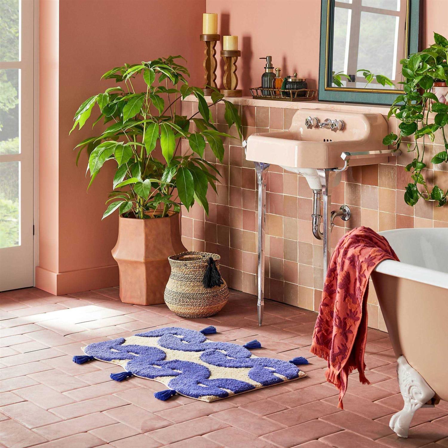 Opalhouse designed with Jungalow Concentric Wave Blue Bath Rug Blue - Image 3