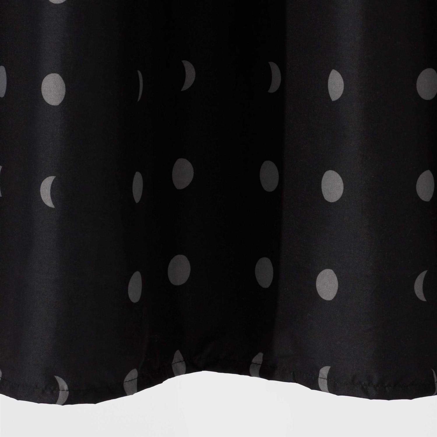 Room Essentials Moon Microfiber Shower Curtain Gray/Black - Image 4