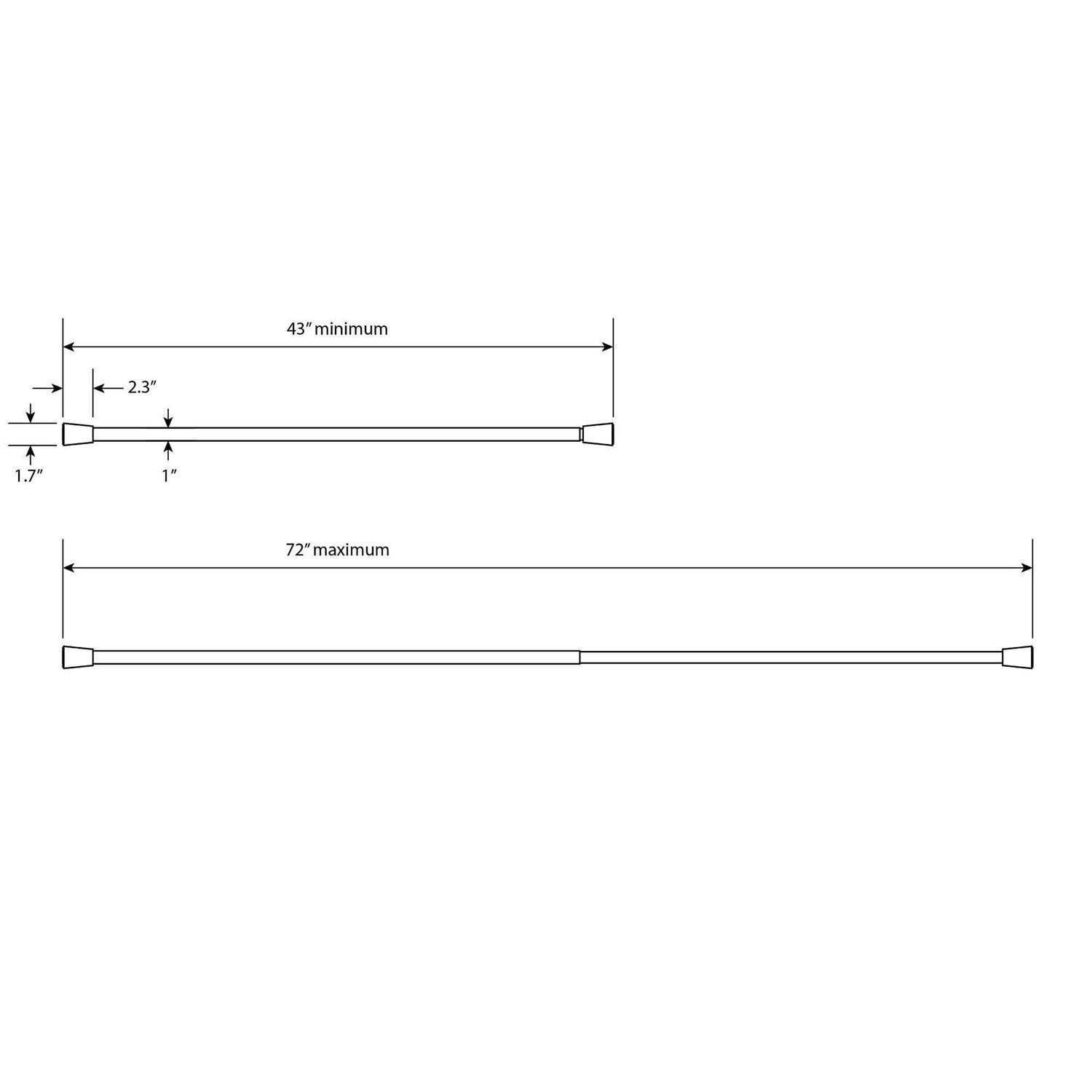Made By Design 72 Rust Resistant Shower Curtain Rod - Image 2
