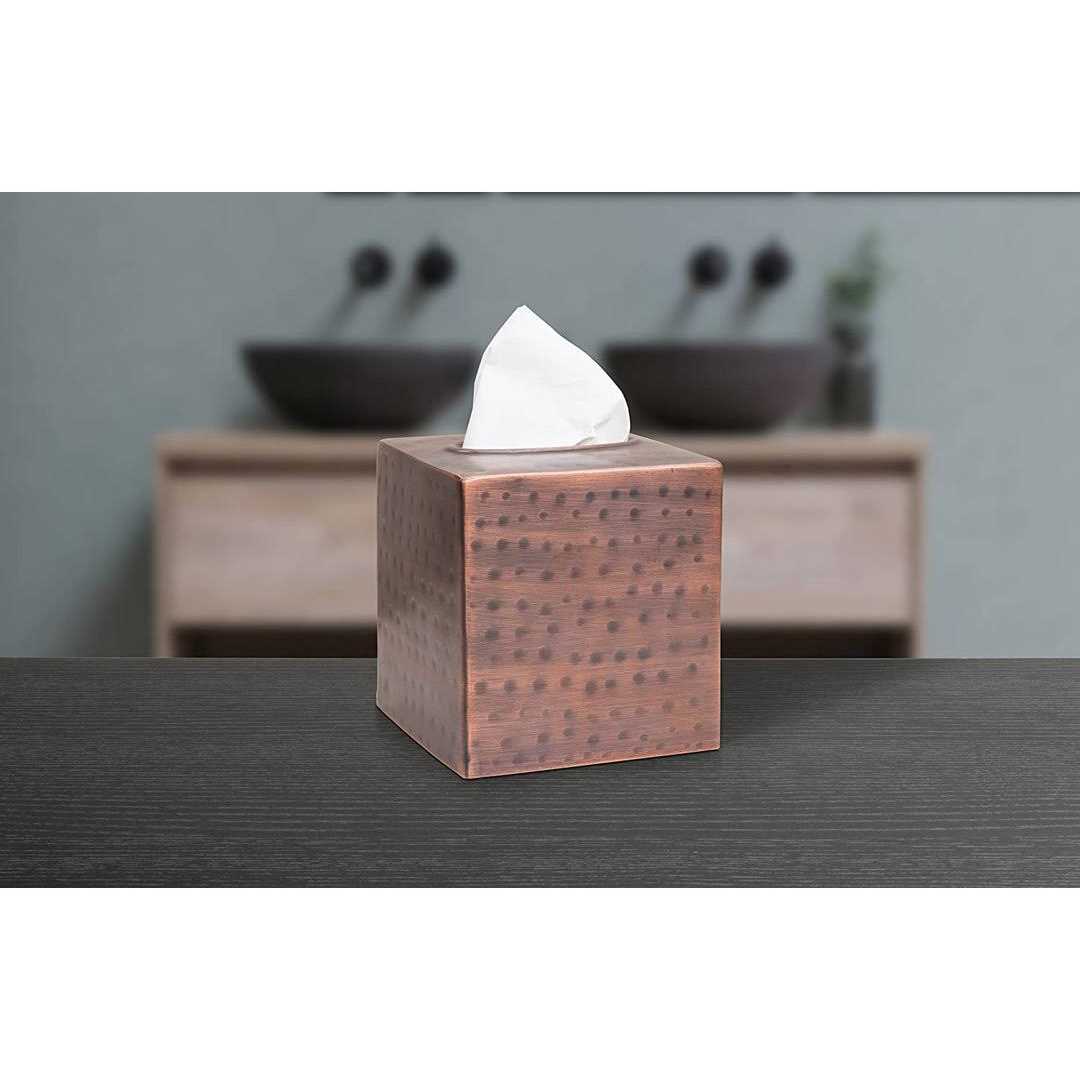 Monarch Abode Tissue Box Cover Hand Hammered - Image 5
