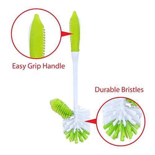 Pine-Sol Toilet Bowl Cleaner Brush with Holder Heavy Duty Cleaning Wand with Under The Rim Scrubber - Image 4