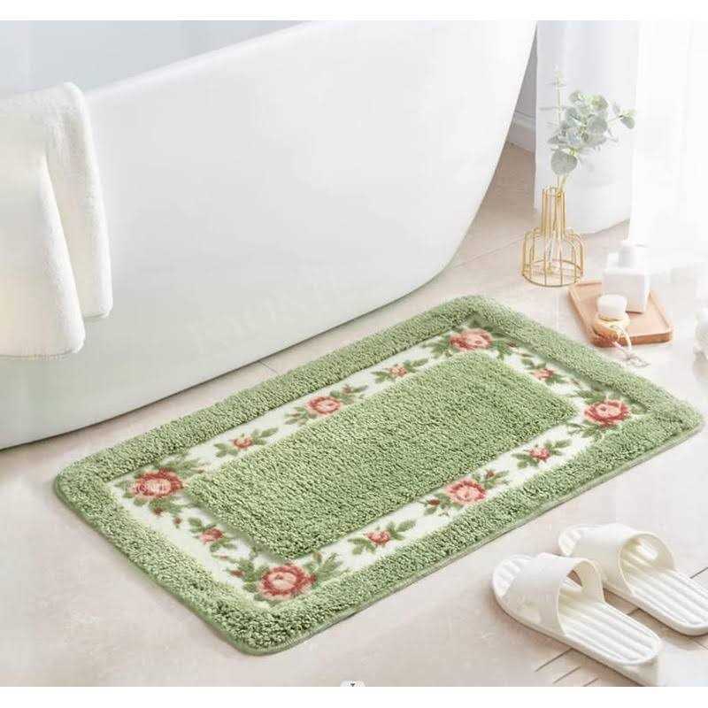 Saddrop Pretty Floral Rural Style Romantic Rose Flower Rug Shaggy Area Rugs Soft - Image 4