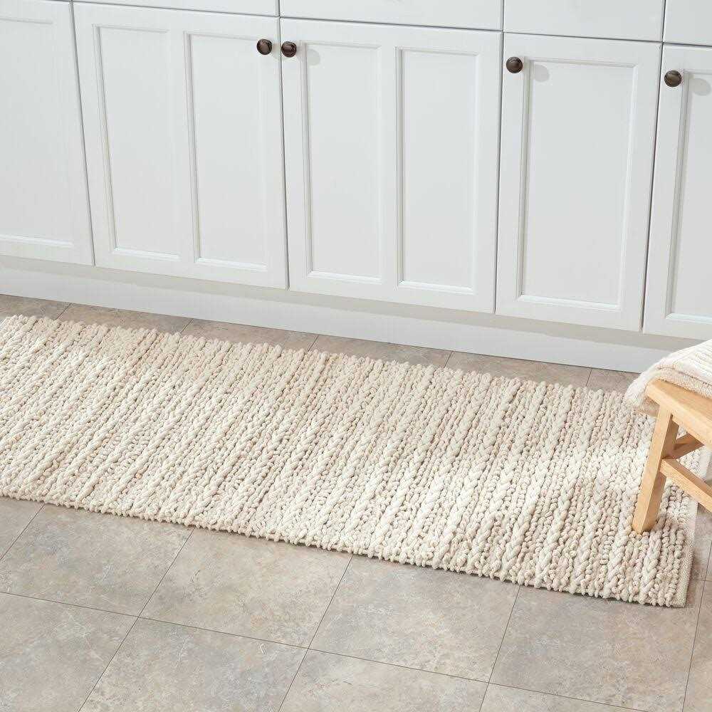 mDesign Soft Cotton Spa Mat Rug for Bathroom - Image 4