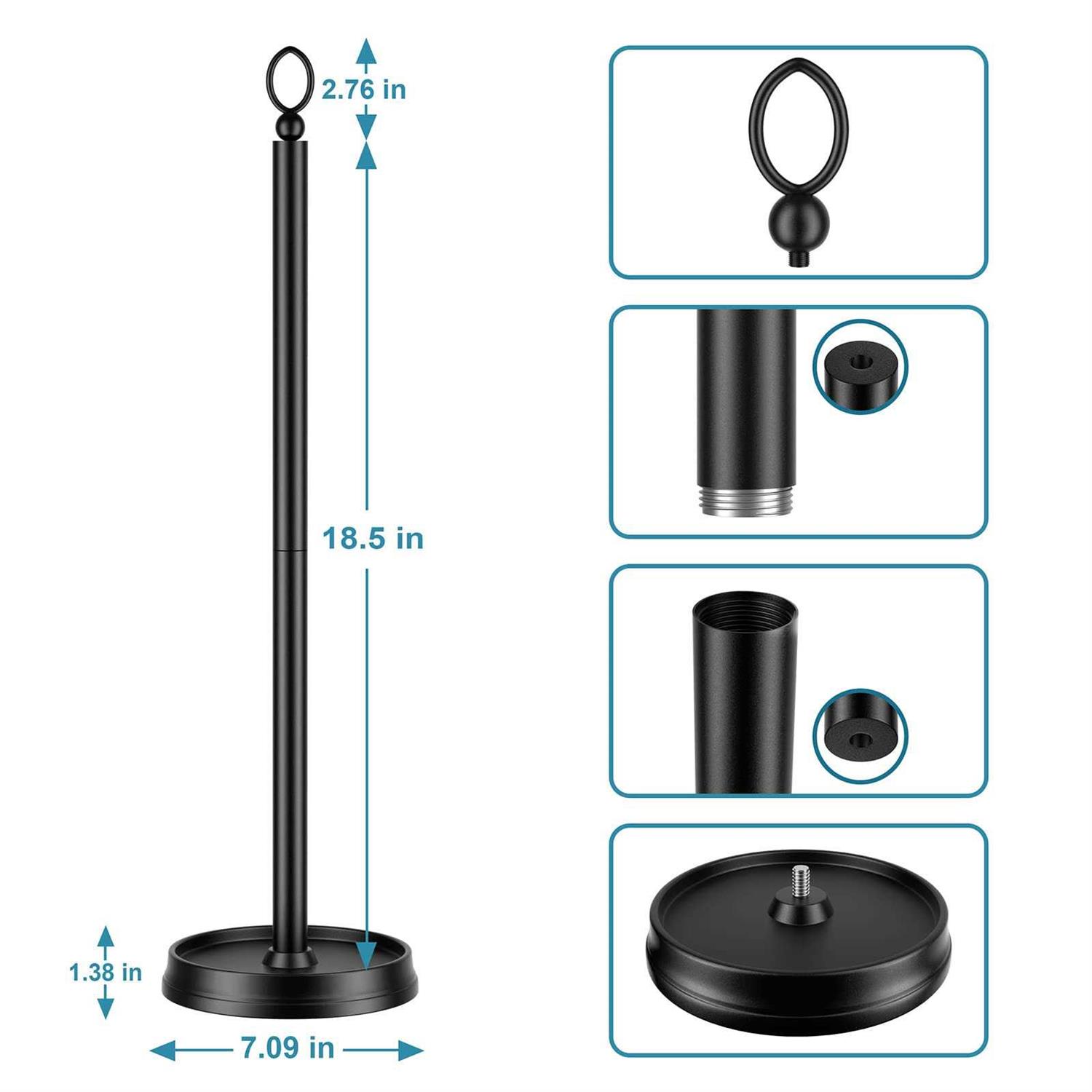 ROLABAM Heavy Weighted Toilet Paper Holder Free Standing Toilet Paper Storage,Spare Toilet Paper Roll Holder Storage Stand - Image 4