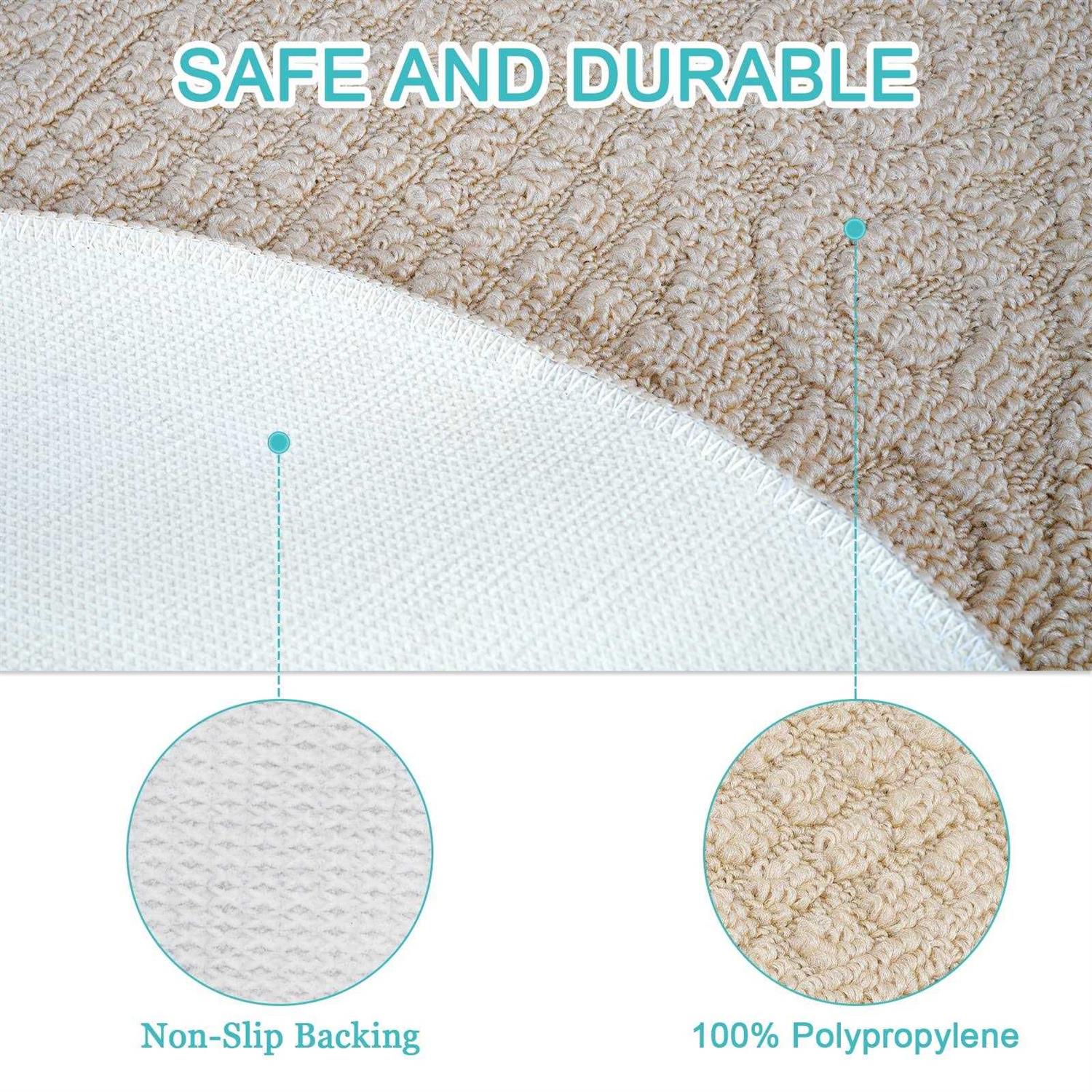 Olpchee Half Round Non-Slip Kitchen Bedroom Toilet Doormat Floor Rug Mat Keeps Your Floors Clean Decorative Design - Image 5