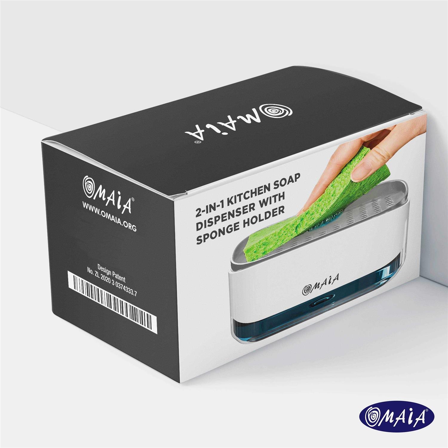 Omaia 2-in-1 Dish Soap Dispenser with Sponge Holder - Image 3