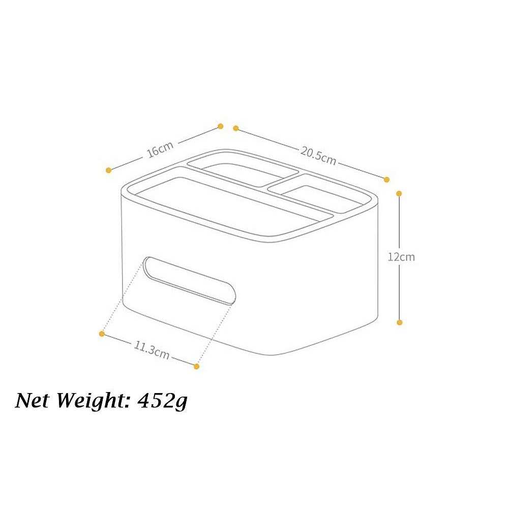 Rain House Multifunction Rectangular Tissue Holder Cover Case Facial Tissue Paper Box Napkins Dispenser Container Stylish Remote Control Desk Storage - Image 4