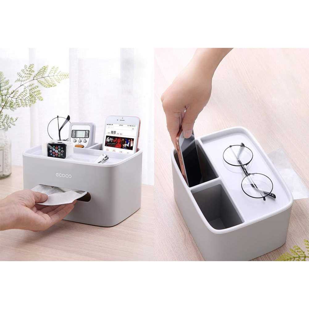 Rain House Multifunction Rectangular Tissue Holder Cover Case Facial Tissue Paper Box Napkins Dispenser Container Stylish Remote Control Desk Storage - Image 5