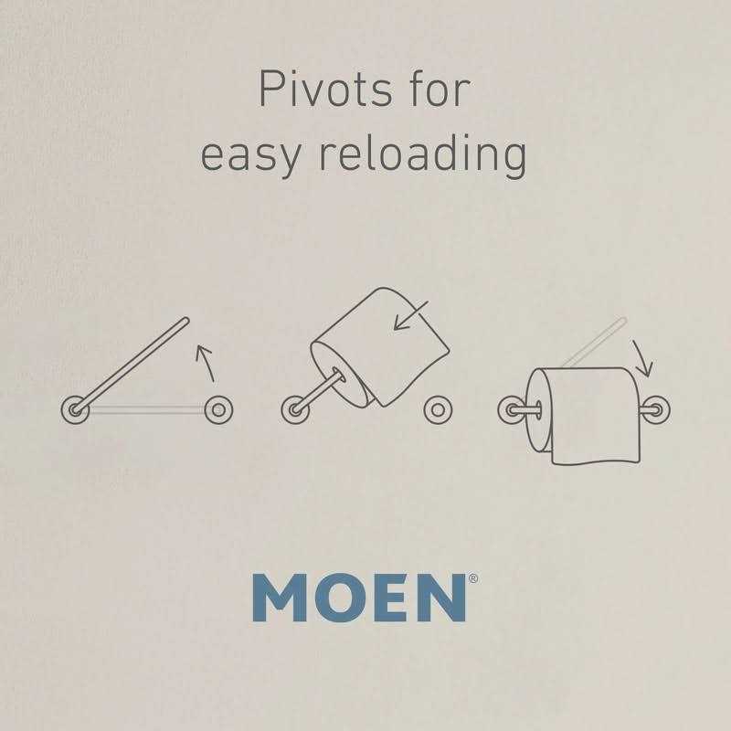 Moen Voss Pivoting Paper Holder YB5108 - Image 5