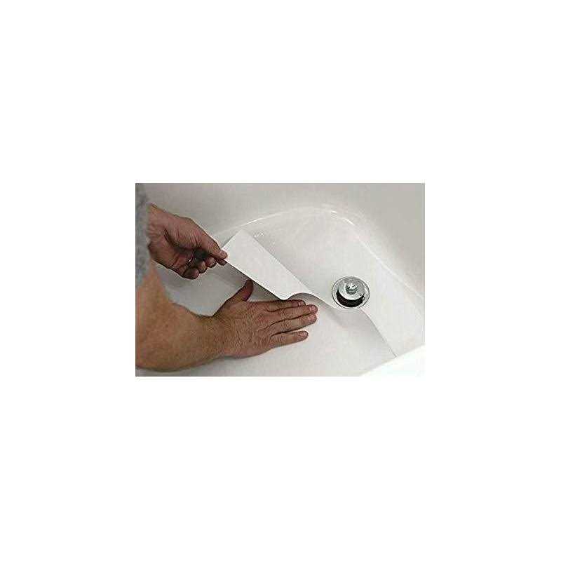 OTTC Safety Solutions Peel and Stick Bath Tub Mat with Drain Cut Out - Image 5