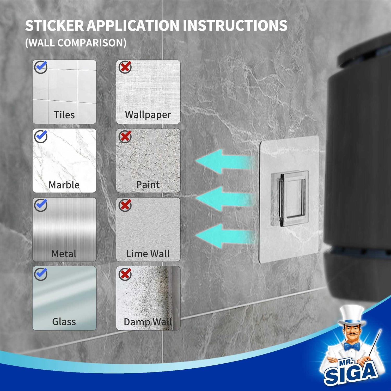 MR.SIGA Toilet Bowl Brush and Holder, Durable and Flexible Bristles - Image 5