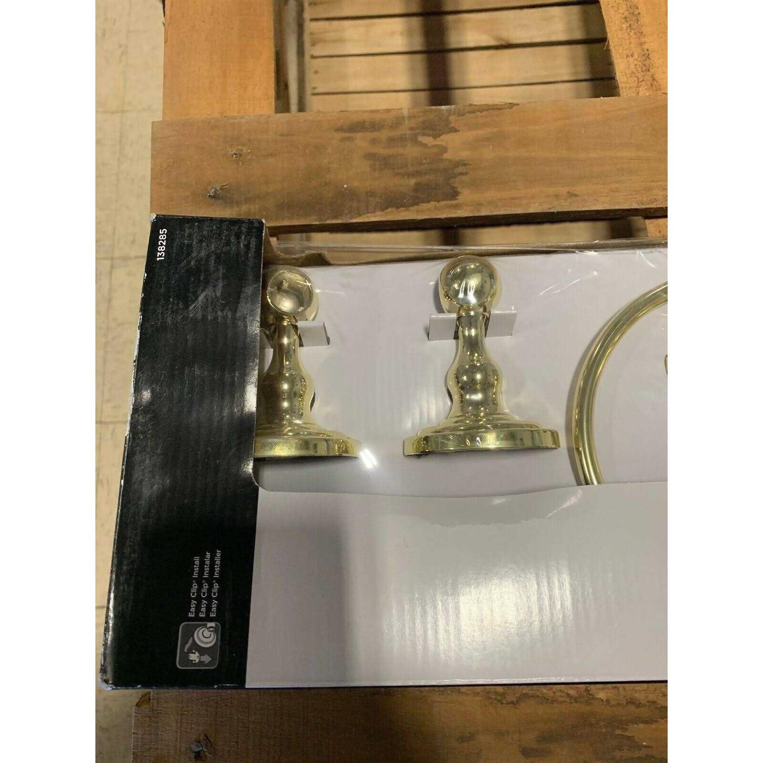 Delta Greenwich 3-Piece Bath Hardware Set with Towel Ring Toilet Paper Holder - Image 3