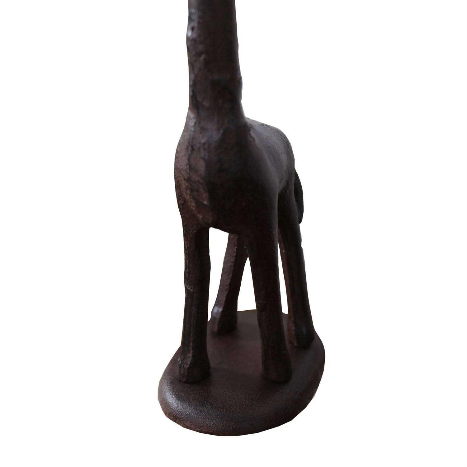 Ogrmar Cast Iron Giraffe Paper Holder Decorative Bathroom Toilet Paper Holder Stand 3.25 X 17.5 X 4.25 Inches - Image 5