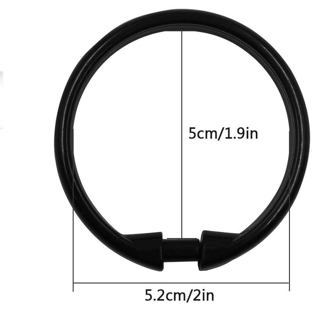 Qulable Shower Curtain Rings-12 Pack Plastic Curtain O Rings Hook Glide Easily on Bathroom Shower Rod - Image 3