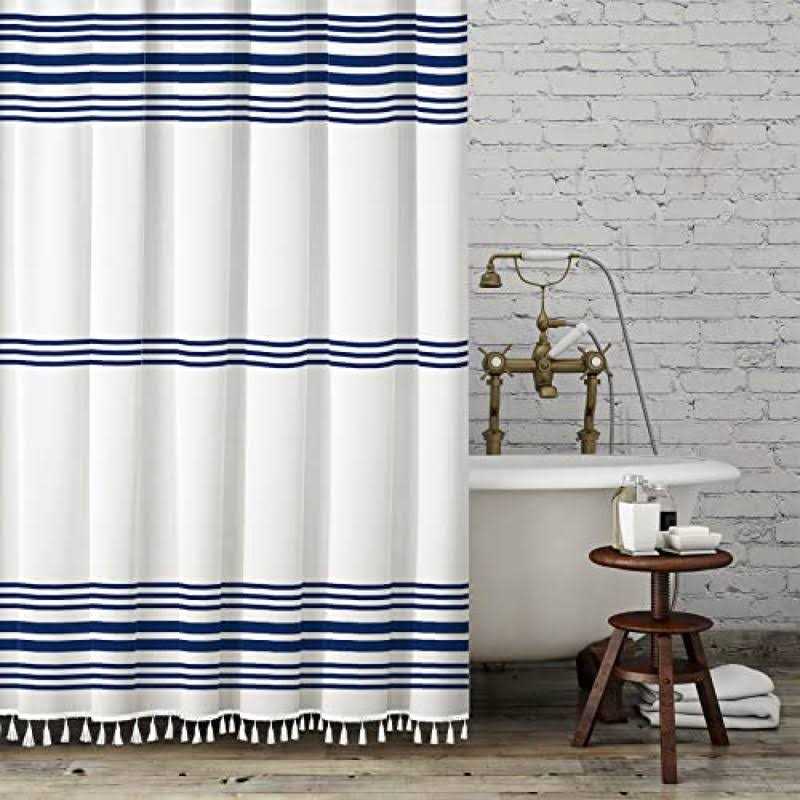 Seasonwood Farmhouse Shower Curtain White Shower Curtain Shower Bathroom - Image 4