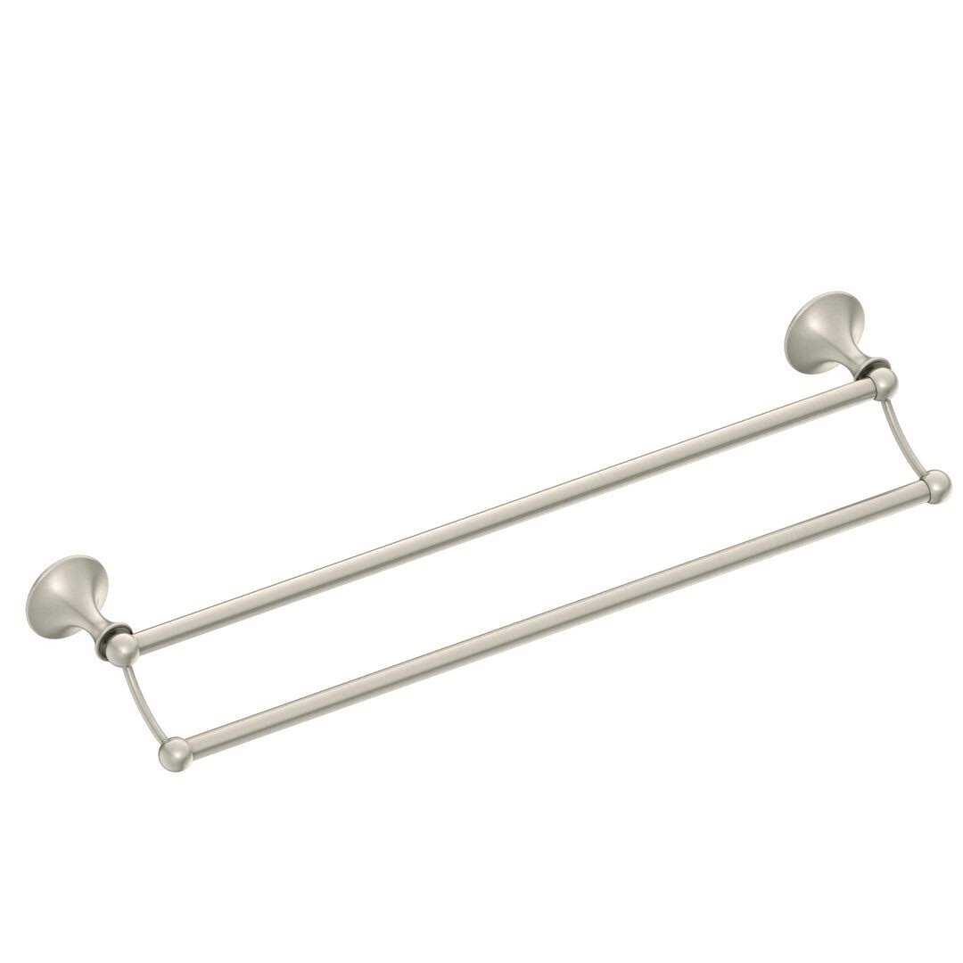 Moen Lounge Brushed Nickel 24 Double Towel Bar - Image 3