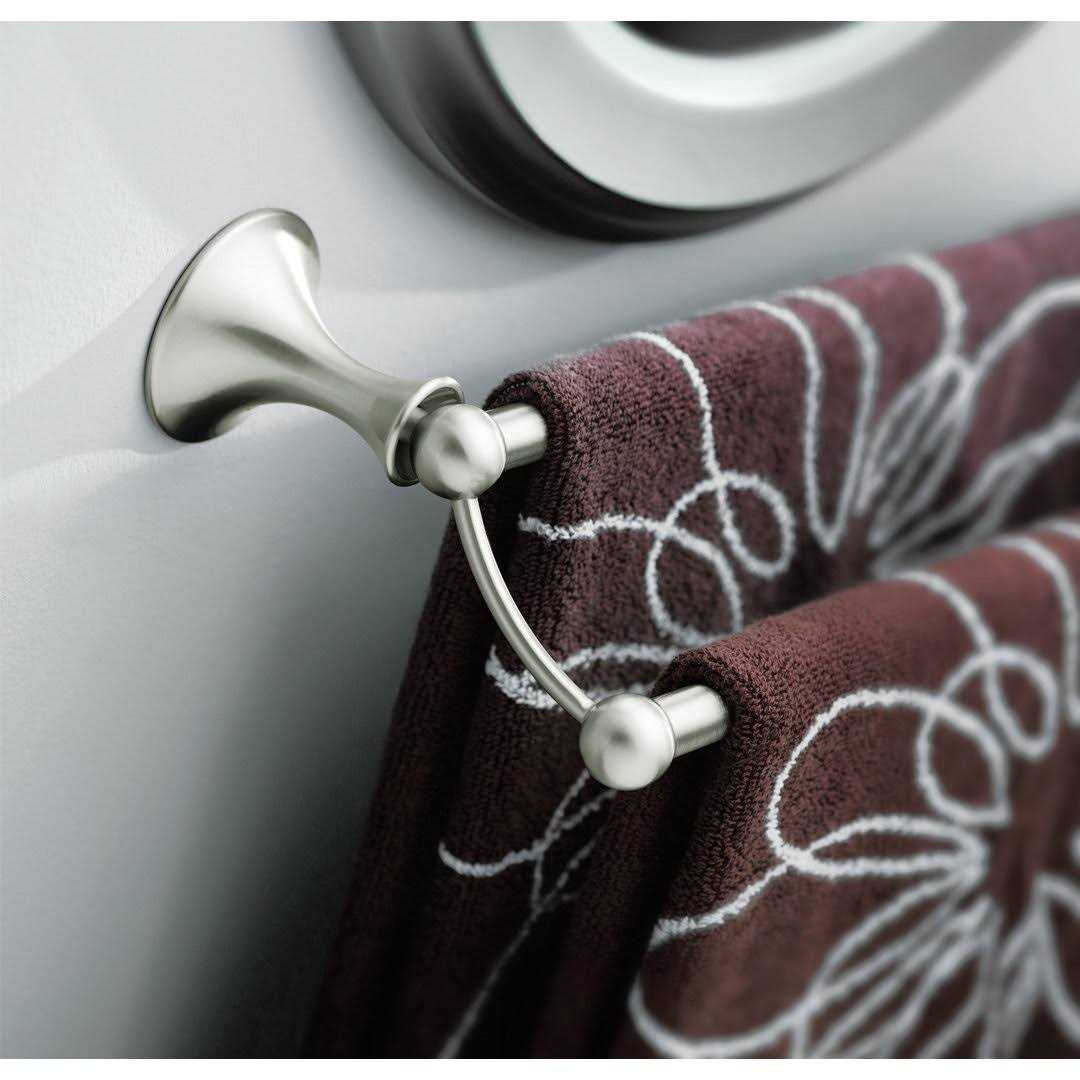 Moen Lounge Brushed Nickel 24 Double Towel Bar - Image 4