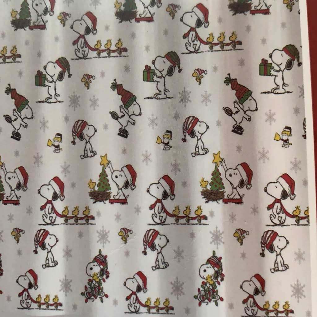 Peanuts Bath Peanuts Christmas Shower Curtain Santa Snoopy Woodstock 2023 Lights Tree Fabric - Image 3