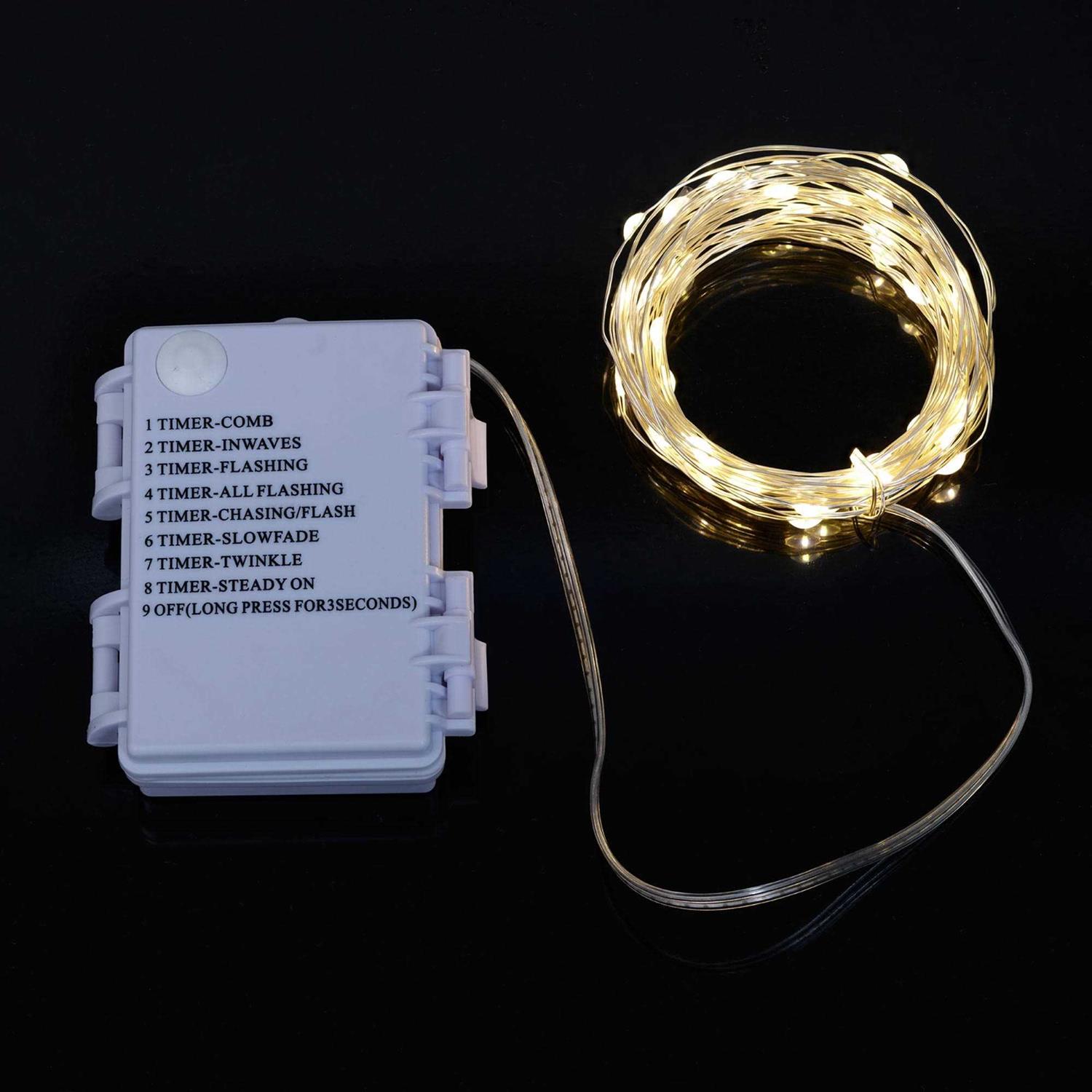 Mainstays Battery-Operated Indoor 50-Count LED Wire Lights - Image 5